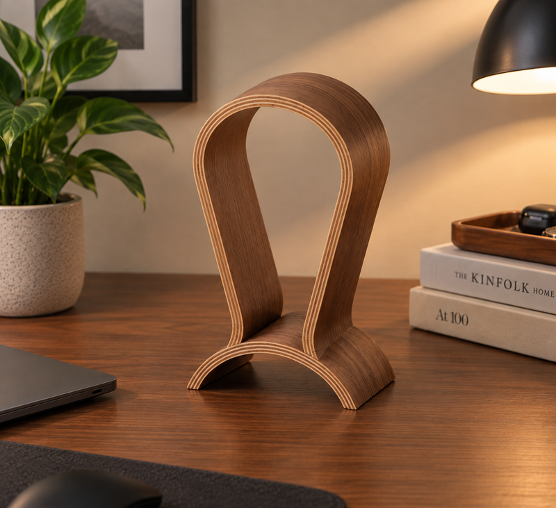 The Walnut Headphone Rack